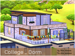 Sims 4 — College Dorm. (No CC) by Mini_Simmer — Does your Sim wants to go to live in a dorm but can't find one that is