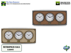 Sims 3 — kardofe_Metropolis Saga_Clock by kardofe — Wall clock, with three spheres, to see what time it is in different