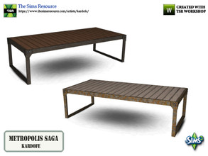 Sims 3 — kardofe_Metropolis Saga_CoffeeTable by kardofe — Industrial style coffee table, in wood and metal