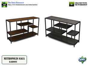 Sims 3 — kardofe_Metropolis Saga_Shelving by kardofe — Shelving with asymmetric shelves, industrial style in wood and
