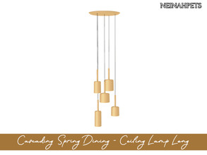 Sims 4 — Cascading Spring Dining - Ceiling Lights Long {MESH REQUIRED by neinahpets — A long hanging set of ceiling