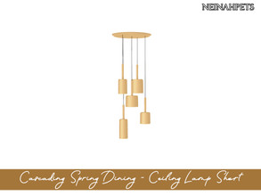 Sims 4 — Cascading Spring Dining - Ceiling Light Short {MESH REQUIRED by neinahpets — Short ceiling hanging lamps.