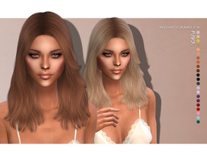 Sims 4 — Nightcrawler-Fusion (HAIR) by Nightcrawler_Sims — NEW HAIR MESH T/E Smooth bone assignment All lods 22colors