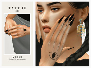 Sims 4 — Merci Tattoo N10 by -Merci- — Tattoo is for both sexes from teen to elder. Have Fun!