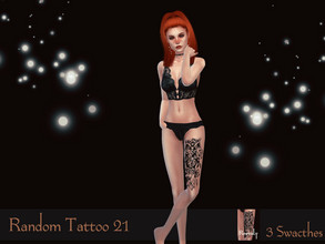Sims 4 — Random Tattoo 21 by Reevaly — 3 Swatches. Teen to Elder. For Female. Works with all Skins and Overlays. Base