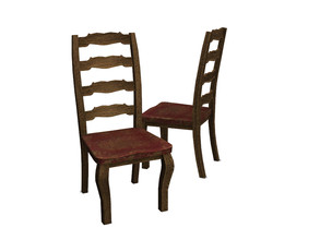 Sims 4 — Autumn Harvest Chair by sim_man123 — A rustic red-and-wood recolor of my Dead and Breakfast chair.