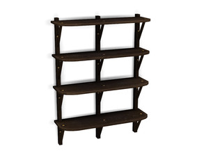 Sims 4 — Autumn Harvest Wall Shelf by sim_man123 — A rustic wood recolor of my Dead and Breakfast wall shelf.