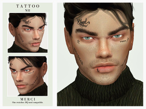Sims 4 — Merci Tattoo N11 by -Merci- — Tattoo is for both sexes from teen to elder. Have Fun!