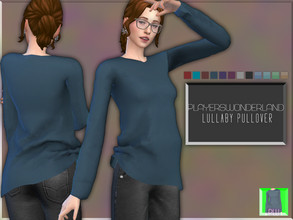 Sims 4 — Lullaby Sweater by PlayersWonderland — New Mesh Custom thumbnail All LOD's YA 12 Swatches