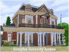 Sims 4 — Simpha Sorority house. by Mini_Simmer — Simpha is an old sorority house that has been in Britechester for a long