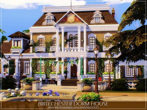 Sims 4 — Britechester Dorm House by MychQQQ — Student house (for Britechester students only) Lot: 50x40 Value: $ 322,934