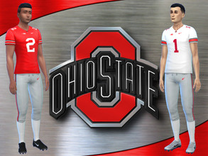 Sims 4 — Ohio State Buckeyes football uniform (fitness needed) by RJG811 — Ohio State Buckeyes football uniform Jerseys
