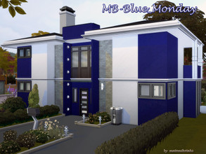 Sims 4 — MB-Blue_Monday by matomibotaki — Urban family home for your Sims 4 with lot of space and stylish ambience.