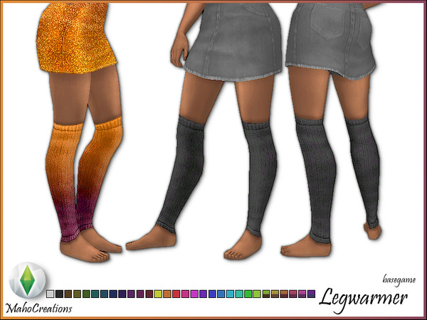 Sims 4 — Legwarmer by MahoCreations — basegame teen to elder find in socks 30 colors