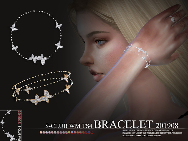Sims 4 — S-Club WM ts4 bracelet 201908 by S-Club — Bracelet, 4 swatches, hope you like, thank you.