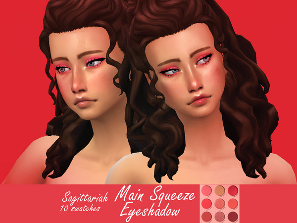 Sims 4 — Colourpop Main Squeeze Eyeshadow by Sagittariah — base game compatible 10 swatches properly tagged enabled for