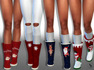 Sims 4 — New Year Sweety Home Boots by saliwa — New Year Sweety Home Boots YA / Adult For New Year Home and Outside Boots