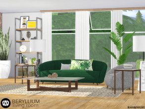 Sims 4 — Beryllium Living Room by wondymoon — Modern style living room; Beryllium! Have fun! - Set Contains * Sofa *