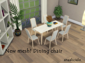 Sims 4 — dining chair by anaalicialo — A beautiful chair made of wood. Available in 11 colors. Perfect for classic as