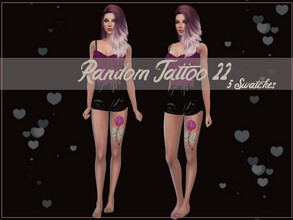 Sims 4 —  Random Tattoo 22 by Reevaly — 5 Swatches. Teen to Elder. For Female. Works with all Skins and Overlays. Base
