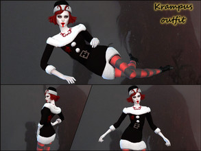 Sims 4 — Krampus set - Seasons needed by minesims93 — containing: - lips paint - tights (base game mesh) - black hat ( EA