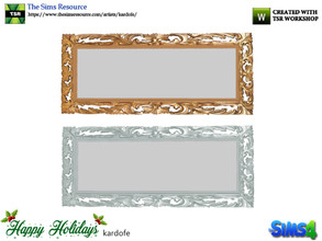 Sims 4 — kardofe_Happy Holidays_Mirror by kardofe — Elegant wall mirror in gold or silver 