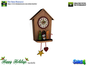 Sims 4 — kardofe_Happy Holidays_Cuckoo clock by kardofe — Cute Christmas cuckoo clock 