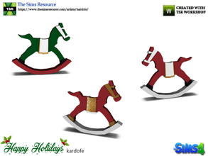 Sims 4 — kardofe_Happy Holidays_Little Horse by kardofe — Small toy rocking horse, decorative, in three different options
