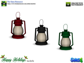 Sims 4 — kardofe_Happy Holidays_Table Lamp by kardofe — Table lamp in three different options 