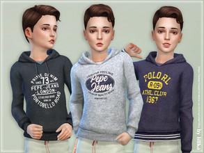 Sims 4 — Hoodie for Boys P18 by lillka — Hoodie for Boys P18 New item / 3 styles