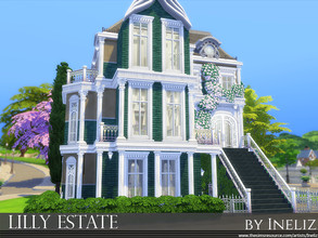 Sims 4 — Lilly Estate by Ineliz — Lilly Estate is a perfect cozy lot for a small family of sims. Beautiful exterior will