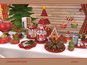 Sims 4 — Christmas 2019 Food by soloriya — A set of decorative food and decorations for your holidays. Includes 16