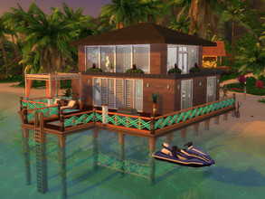 Sims 4 — Romantic Tropical Life by Jess0743 — This beautiful one-bedroom house is located right on the shores of Sulani.