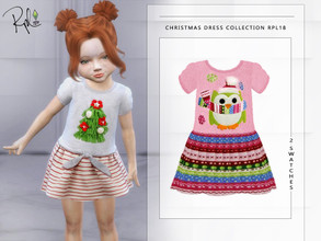 Sims 4 — Christmas Dress Collection RPL18 - Toddler by RobertaPLobo — :: 2 swatches :: Occult: ALL :: Outfit:
