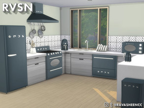 Sims 4 — SMEGlish Retro Kitchen Appliances - Large by RAVASHEEN — The SMEGlish retro kitchen appliance series are the