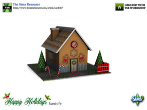 Sims 3 — kardofe_Happy Holidays_Ginger cottage by kardofe — Gingerbread cookie house