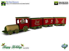 Sims 3 — kardofe_Happy Holidays_Train by kardofe — Wooden train with a gingerbread maker, decorative
