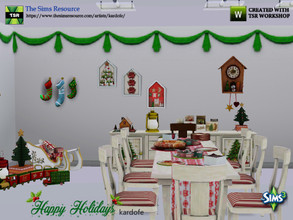 Sims 3 — kardofe_Happy Holidays by kardofe — Dining room to celebrate your sims' Christmas meals, with elegant furniture