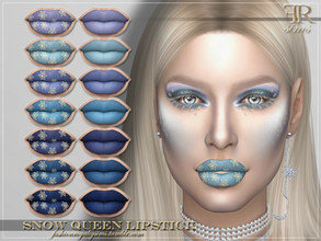 Sims 4 — Snow Queen Lipstick by FashionRoyaltySims — Standalone Custom thumbnail 14 color options HQ texture Compatible