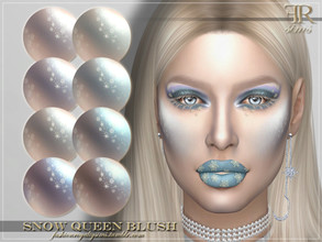 Sims 4 — Snow Queen Blush by FashionRoyaltySims — Standalone Custom thumbnail 8 color options HQ texture Compatible with