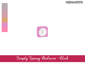 Sims 4 — Simply Spring Bedroom - Alarm Clock {Mesh Required} by neinahpets — A small alarm clock in 6 colors.