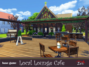 Sims 4 — Local Lounge Cafe by evi — This is a small but always popular meeting place. Young adult loves it and it is cozy