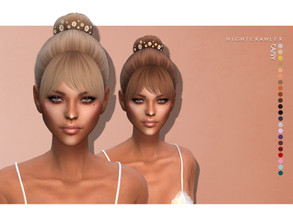 Sims 4 — Nightcrawler-Daisy (HAIR) by Nightcrawler_Sims — NEW HAIR MESH T/E Smooth bone assignment All lods 22colors