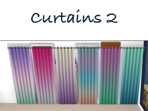 Sims 4 — Panel curtains 2 by secretlondon — Set of 6 curtain recolours.