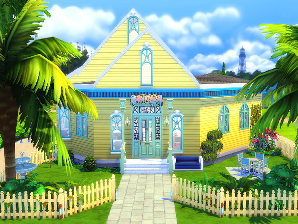 Sims 4 — Yellow Fever Letter B by staceylynmay2 — A nice Yellow home with 2 decent sized bedrooms, one includes an