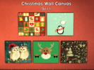 Sims 4 — Christmas Wall Canvas (Set 1) [REQUIRES CITY LIVING] by LuckiSelki — 5 Christmas themed wall hangings to