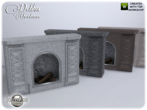 Sims 4 — Debka christmas living fireplace by jomsims — Debka christmas living fireplace