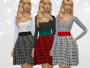 Sims 4 — Winter CollectZ.19 by Zuckerschnute20 — X-Mas-Chic, a pretty dress with wide belt, not only for the holidays :D