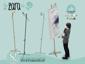 Sims 4 — Zara easel by SIMcredible! — by SIMcredibledesigns.com available at TSR 7 colors in 21 variations
