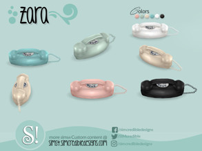 Sims 4 — Zara table phone *decor* by SIMcredible! — by SIMcredibledesigns.com available at TSR 6 colors variations 